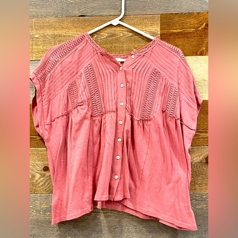 Pink loose fitted top
